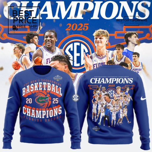 Florida Gators Men’s Basketball SEC TOURNAMENT CHAMPIONS Limited Edition Sweatshirt