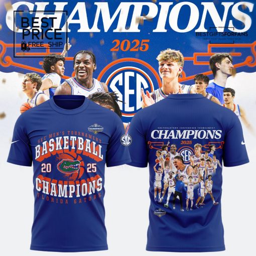 Florida Gators Men’s Basketball SEC TOURNAMENT CHAMPIONS Limited Edition T-shirt