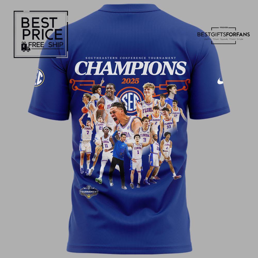 Florida Gators Men’s Basketball SEC TOURNAMENT CHAMPIONS Limited Edition T-shirt Florida Gators Men’s Basketball SEC TOURNAMENT CHAMPIONS Limited Edition T-shirt
