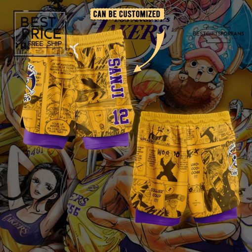 Los Angeles Lakers and Sanji One Piece Personalized Basketball Jersey