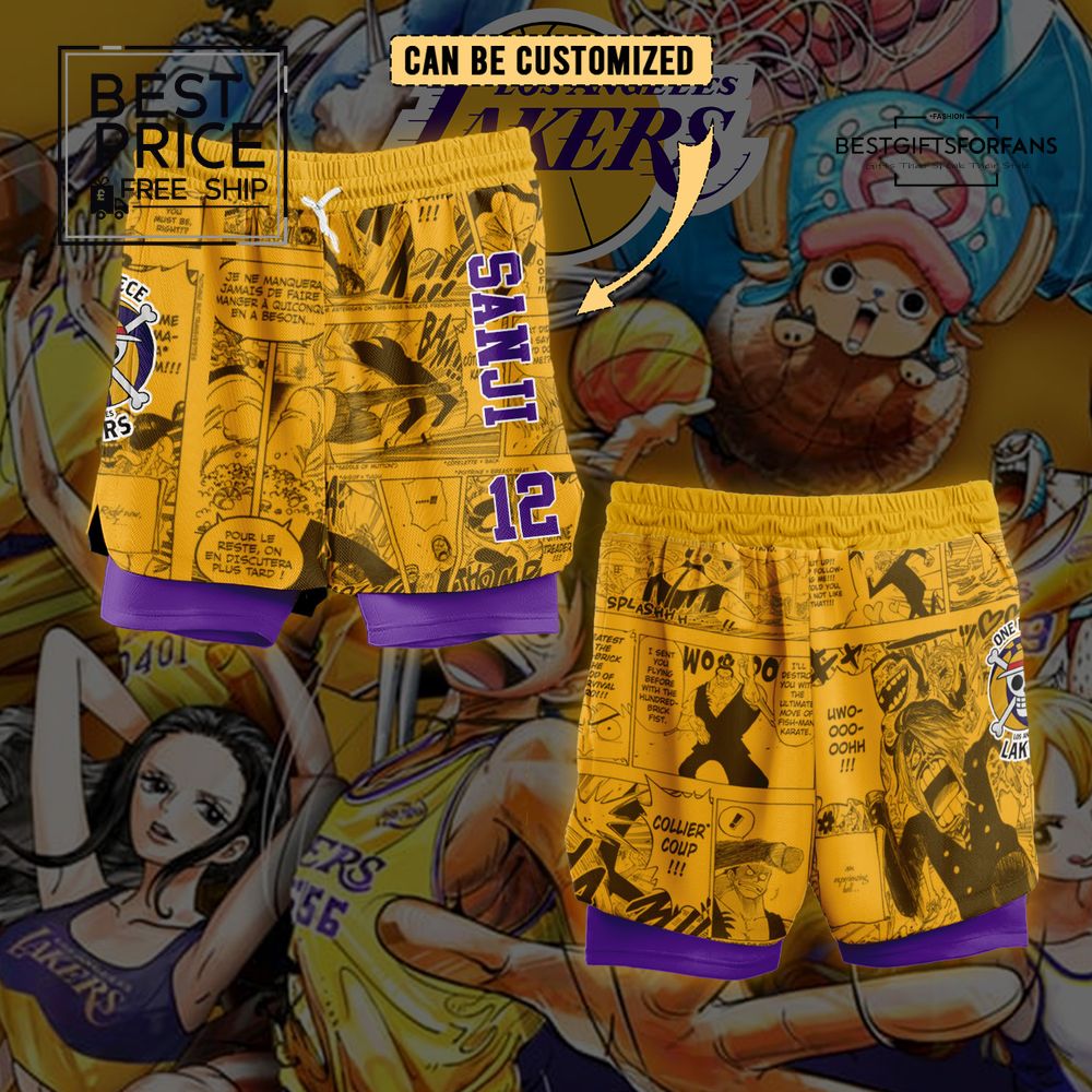 Los Angeles Lakers and Sanji One Piece Personalized Basketball Jersey Los Angeles Lakers and Sanji One Piece Personalized Basketball Jersey