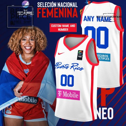 Puerto Rico FIBA Centro Women’s Championship 2024 White Basketball Jersey