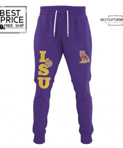 Purple OVO x LSU Tigers Time To Shine FullSnap Varsity Baseball Jacket