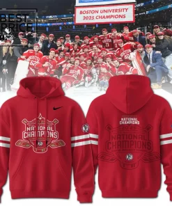 Boston University 2025 NCAA Men’s Ice Hockey National Championship Commemorative Hoodie