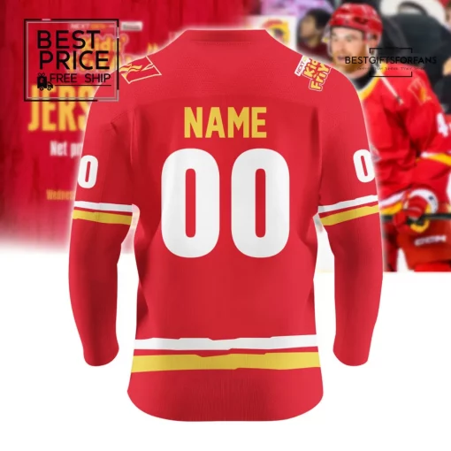 Calgary Wranglers Kid-Designed Cowboy Logo Custom Limited Edition Hockey Jersey