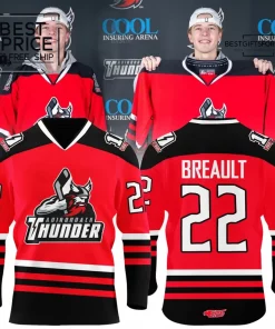 Adirondack Thunder Breault 22 Special 10th Anniversary Edition Hockey Jersey