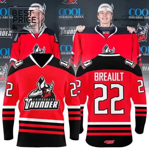 Adirondack Thunder Breault 22 Special 10th Anniversary Edition Hockey Jersey