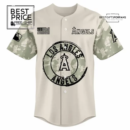 LA Angels Armed Forces Custom Camo Special Edition Baseball Jersey