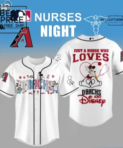 Arizona Diamondbacks x Disney Nurses Night Custom Baseball Jersey