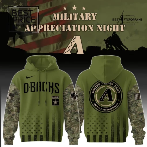 Arizona Diamondbacks x U.S. Army Military Appreciation Night Limited Edition Hoodie