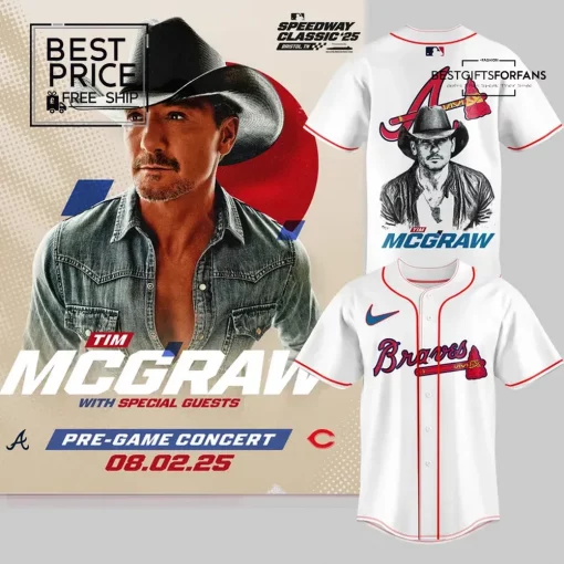Atlanta Braves x Tim McGraw Custom Special Edition Baseball Jersey