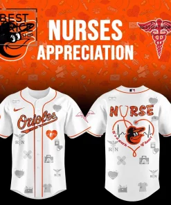 Baltimore Orioles Nurses Appreciation Custom Baseball Jersey