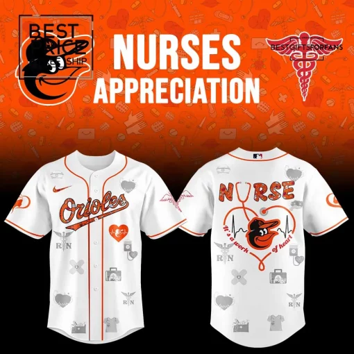 Baltimore Orioles Nurses Appreciation Custom Baseball Jersey