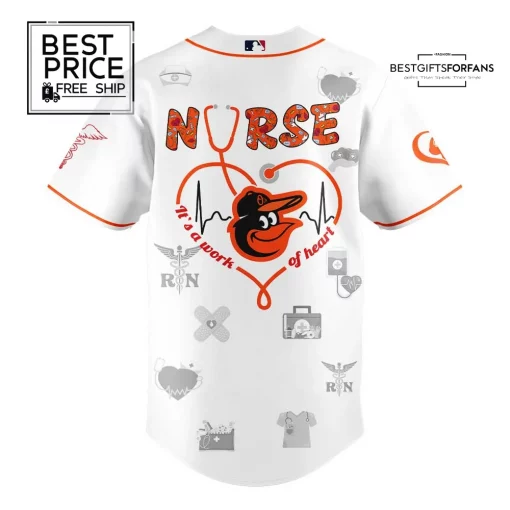 Baltimore Orioles Nurses Appreciation Custom Baseball Jersey