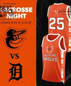 Baltimore Orioles Lacrosse Night Custom Limited Edition Basketball Jersey