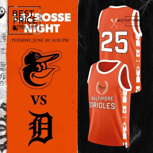 Baltimore Orioles Lacrosse Night Custom Limited Edition Basketball Jersey