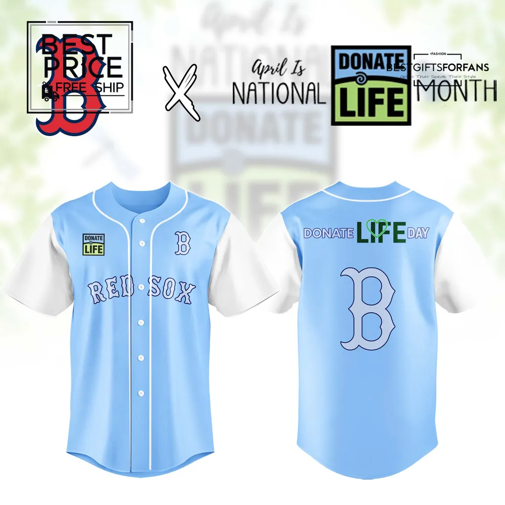 Boston Red Sox MLB x Donate Life Month Limited Edition Baseball Jersey Boston Red Sox MLB x Donate Life Month Limited Edition Baseball Jersey