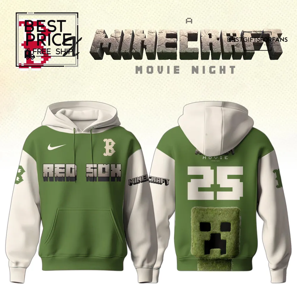 Boston Red Sox MLB x Minecraft Limited Edition Hoodie Boston Red Sox MLB x Minecraft Limited Edition Hoodie