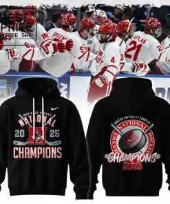 Boston University Terriers Mens Ice Hockey National Champions 2025 Limited Edition Hoodie