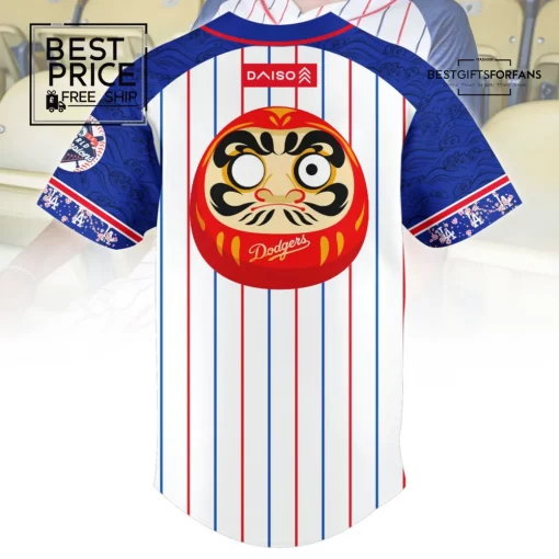 LA Dodgers Japanese Heritage Night Daruma Doll Custom Special Edition Baseball Jersey