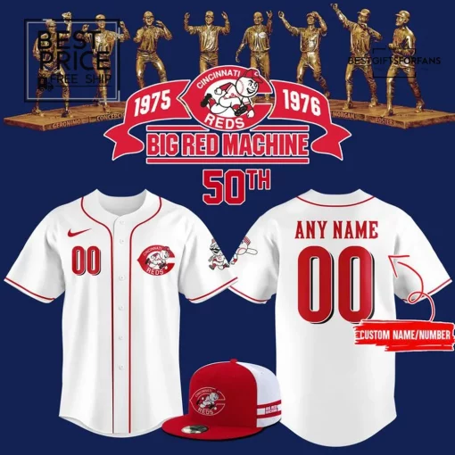 Cincinnati Reds Big Red Machine 50th Anniversary Special Edition Baseball Jersey