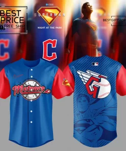 Cleveland Guardians x DC Superman Night Limited Edition Baseball Jersey