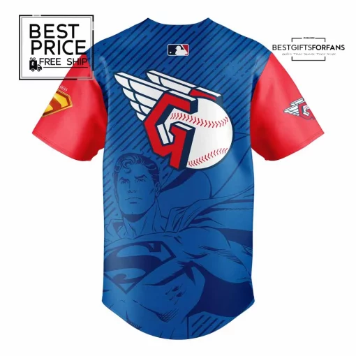 Cleveland Guardians x DC Superman Night Limited Edition Baseball Jersey