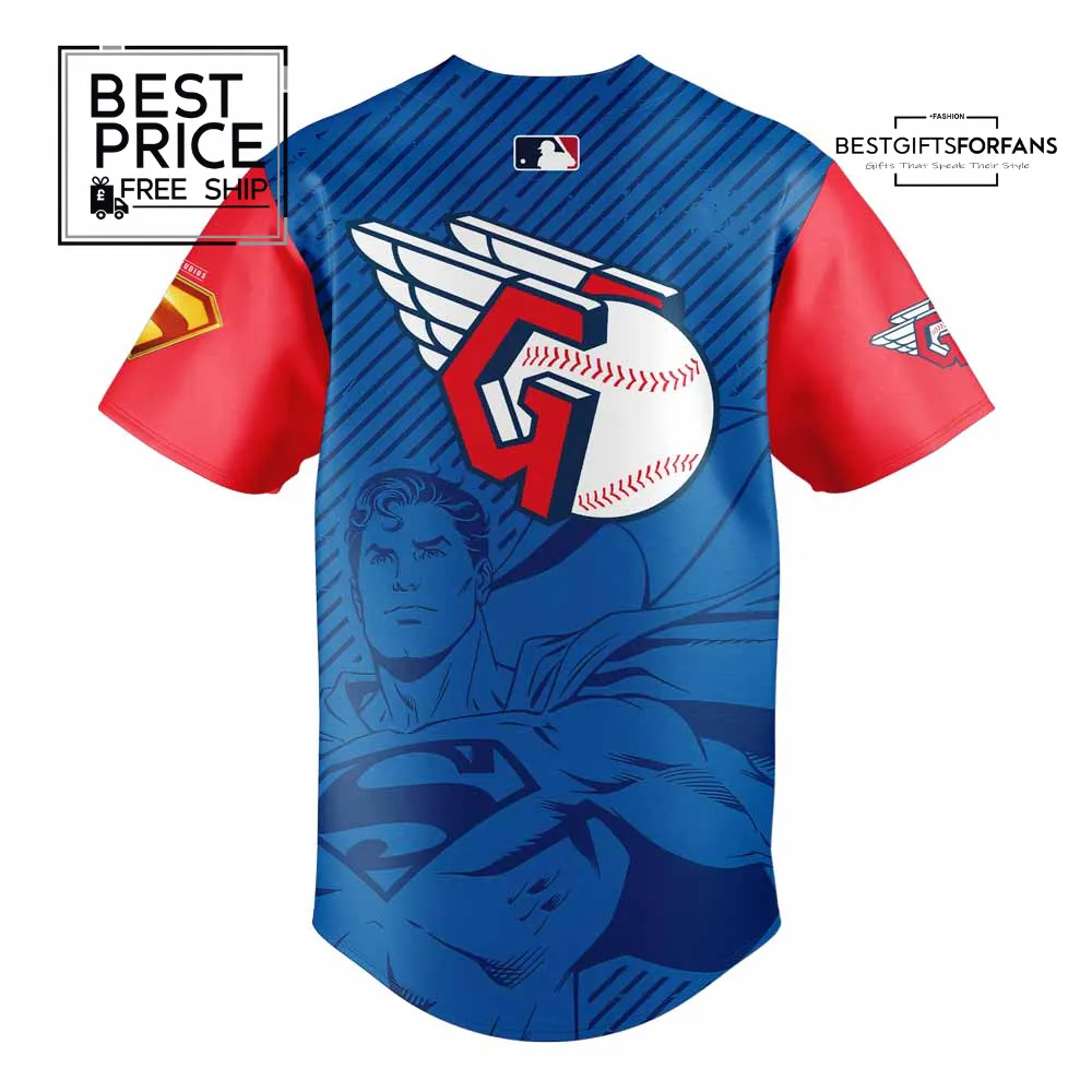 Cleveland Guardians x DC Superman Night Limited Edition Baseball Jersey Cleveland Guardians x DC Superman Night Limited Edition Baseball Jersey