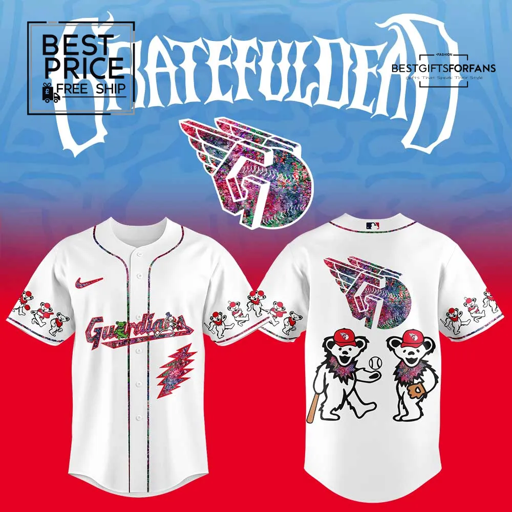 Cleveland Guardians x Grateful Dead Night Limited Edition Baseball Jersey Cleveland Guardians x Grateful Dead Night Limited Edition Baseball Jersey