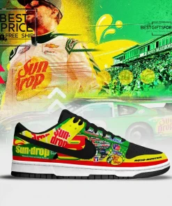 Dale Earnhardt Jr. No. 8 Sun Drop Chevrolet Nike SB Dunk Shoes