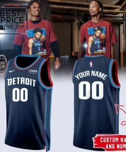 Detroit Pistons Custom Name & Number Limited Edition Basketball Jersey