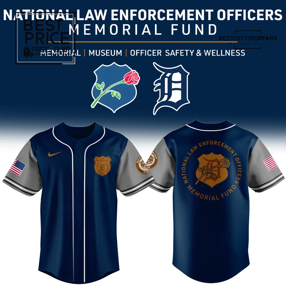 Detroit Tigers Law Enforcement Special Edition Baseball Jersey Detroit Tigers Law Enforcement Special Edition Baseball Jersey