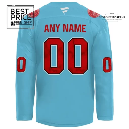 Detroit Red Wings Autism Awareness Custom Hockey Jersey & Cap Set