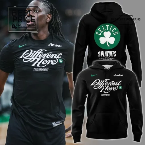 Boston Celtics Different Here 2025 Playoffs Limited Edition Hoodie