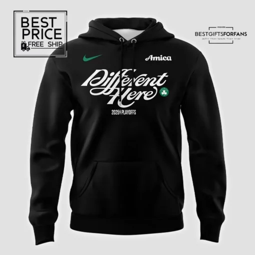Boston Celtics Different Here 2025 Playoffs Limited Edition Hoodie