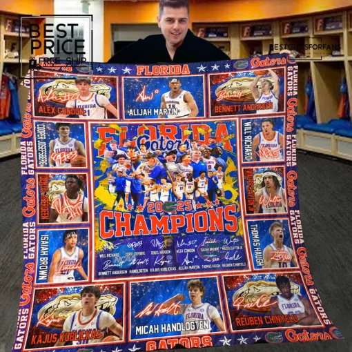 Florida Gators 2025 Mens Basketball Champions Limited Edition Blanket