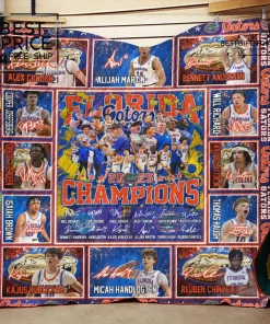 Florida Gators 2025 Mens Basketball Champions Limited Edition Blanket
