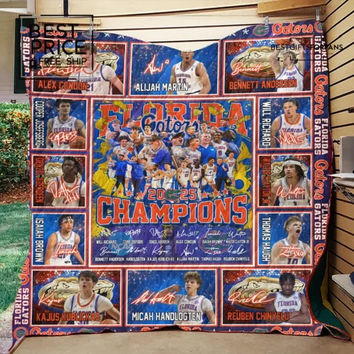 Florida Gators 2025 Mens Basketball Champions Limited Edition Blanket