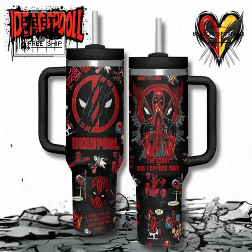 Deadpool Collage Custom Limited Edition Stanley Tumbler