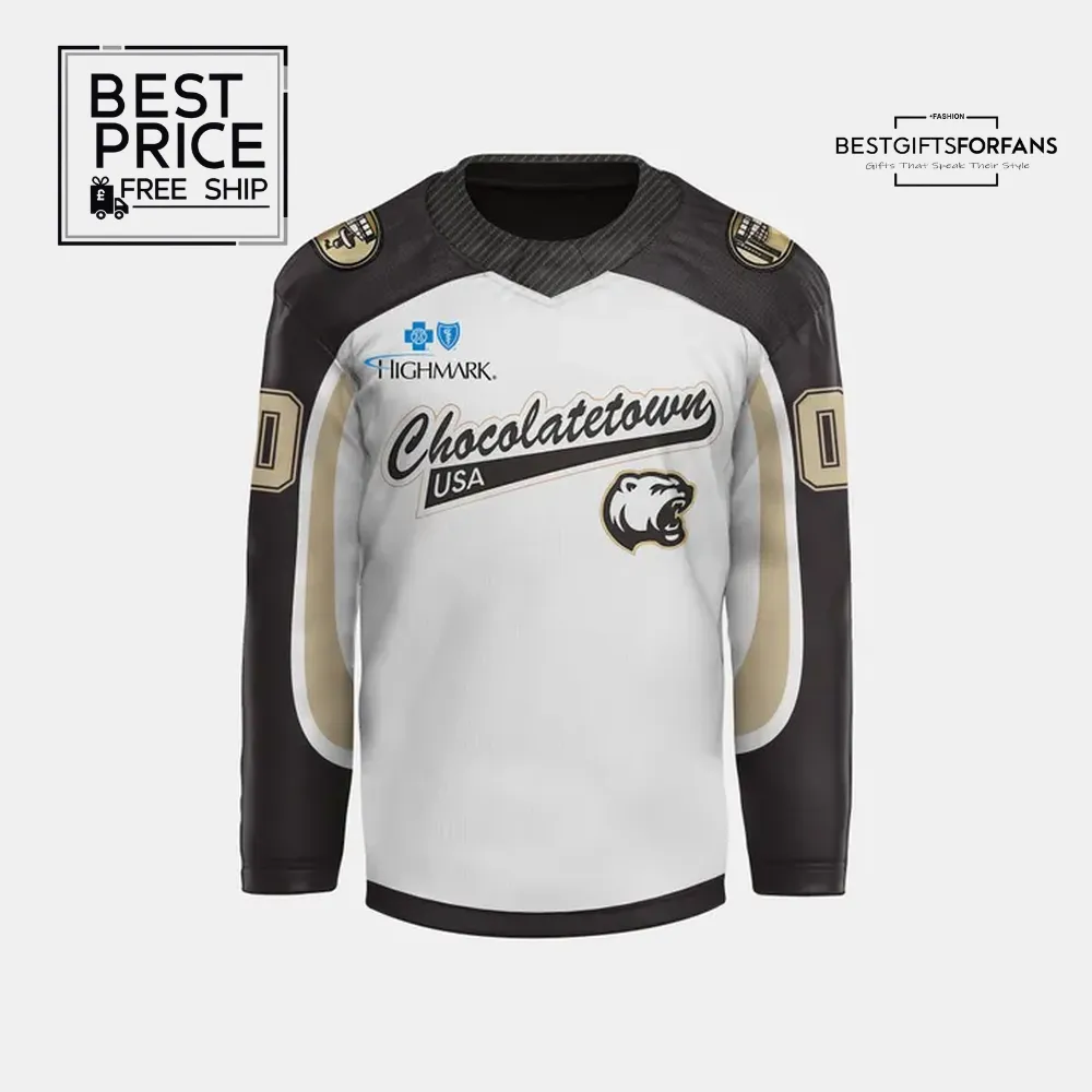 Hershey Bears Chocolatetown USA Limited Edition Hockey Jersey Hershey Bears Chocolatetown USA Limited Edition Hockey Jersey