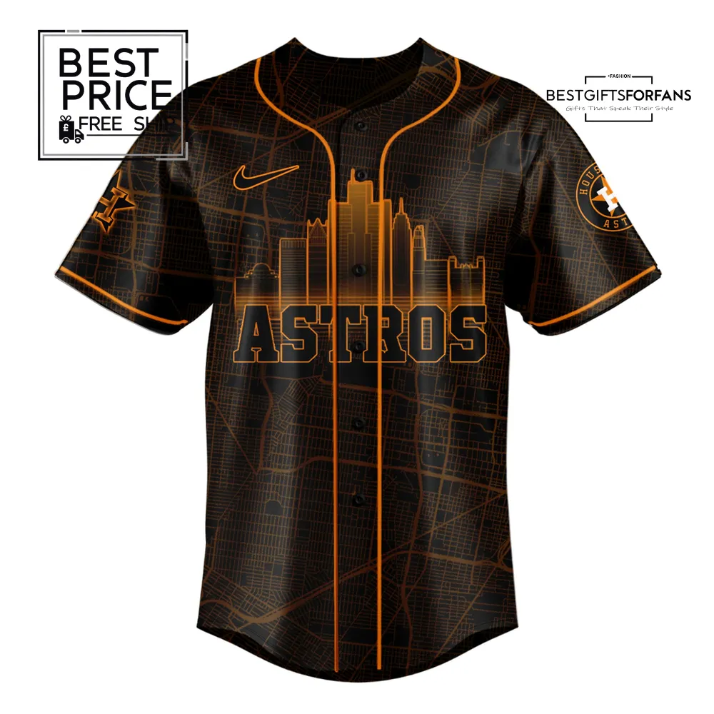 Houston Astros City Map Special Edition Baseball Jersey Houston Astros City Map Special Edition Baseball Jersey