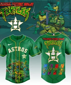 Houston Astros x Ninja Turtles Night Game Special Edition Baseball Jersey 2025
