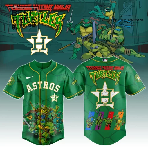 Houston Astros x Ninja Turtles Night Game Special Edition Baseball Jersey 2025