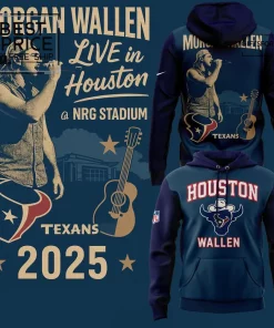Houston Texans x Morgan Wallen 2025 Concert Limited Edition Hoodie