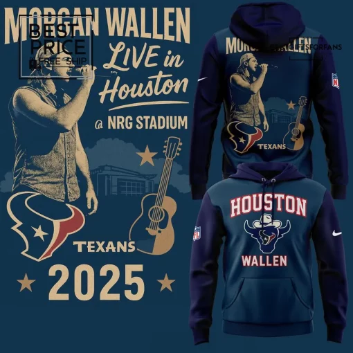 Houston Texans x Morgan Wallen 2025 Concert Limited Edition Hoodie