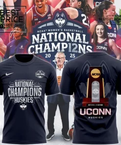 Huskies Women’s Basketball National Champions 2025 Limited Edition T-shirt