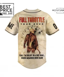 Jason Aldean Full Throttle Tour 2025 Baseball Jersey 1