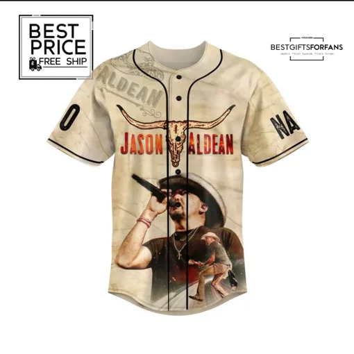 Jason Aldean Full Throttle Tour 2025 Baseball Jersey