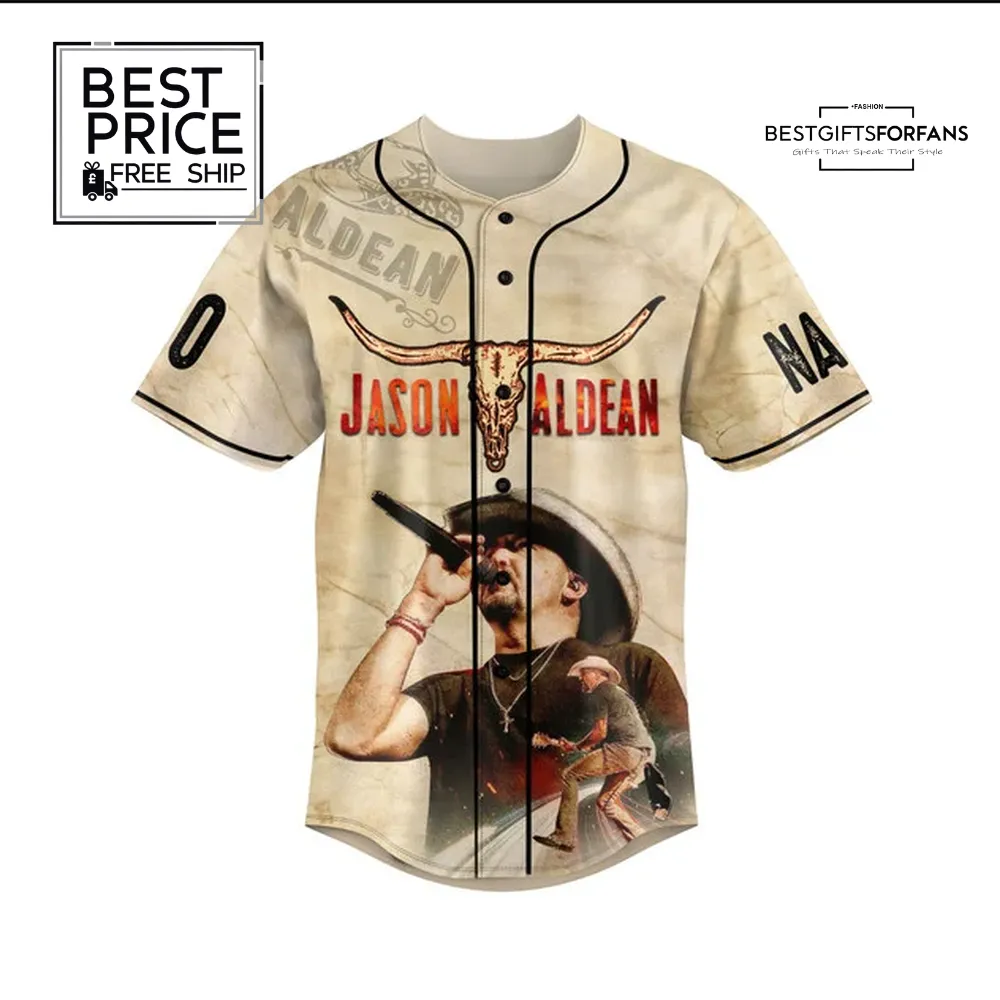Jason Aldean Full Throttle Tour 2025 Baseball Jersey Jason Aldean Full Throttle Tour 2025 Baseball Jersey