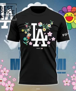 LA Dodgers x Takashi Murakami Floral Black Special Edition T-Shirt